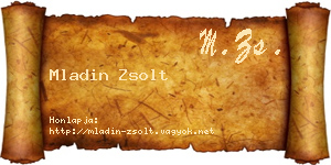Mladin Zsolt névjegykártya
